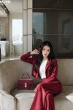 Set áo blazer quần lưng cao