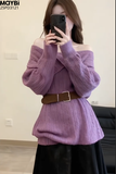 Áo len bẹt vai dài tay