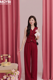 Set áo gile quần culottes dài ống rộng