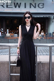 Đầm Midi Cổ V Sát Nách
