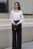 Quần culottes ống suông xếp ly cotton lạnh