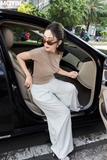 Áo ôm thun ướt nhún vai