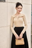 Chân váy xòe cotton hàn dáng midi