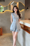 Set blazer quần short