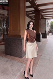 Chân váy lụa ngắn dáng A lưng thun