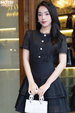 Đầm xoè tầng ngắn tay dáng mini