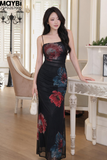Đầm thun hai dây dáng đuôi cá