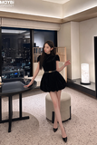 Đầm bí ngắn tay dáng mini