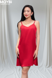 Đầm hai dây lụa dáng mini