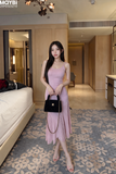 Đầm hai dây xếp ly FREESIZE