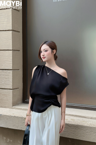 Áo lụa nhún eo
