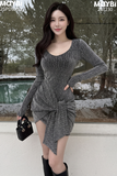 Đầm ôm boby dài tay dáng mini