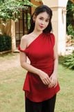 Áo Lụa Nhún Eo Scarlet Muse