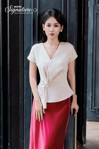 Áo Lụa Đắp Tà Chic Muse