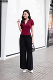 Áo thun polo ôm tay ngắn