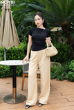 Áo ôm thun ướt nhún vai