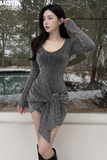 Đầm ôm boby dài tay dáng mini