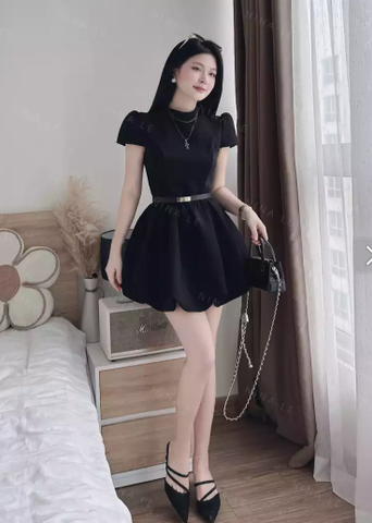Đầm bí ngắn tay dáng mini