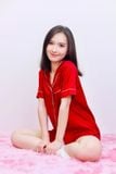 Bộ pyjama ngắn suông lụa tay ngắn viền