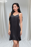 Đầm hai dây lụa dáng mini