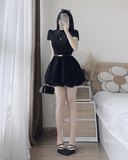 Đầm bí ngắn tay dáng mini