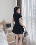 Đầm bí ngắn tay dáng mini