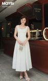 Đầm ôm xòe ba lỗ thun tăm dáng maxi