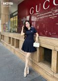 Đầm polo thun tùng xòe xếp ly dáng mini