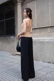 Quần culottes ống suông xếp ly