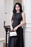 Đầm midi dáng xòe cotton lạnh xếp ly vai