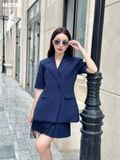 Set áo blazer chân váy xếp ly mini