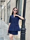 Set áo blazer chân váy xếp ly mini