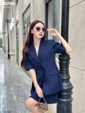 Set áo blazer chân váy xếp ly mini