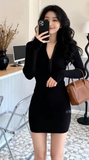 Đầm thun ôm dài tay