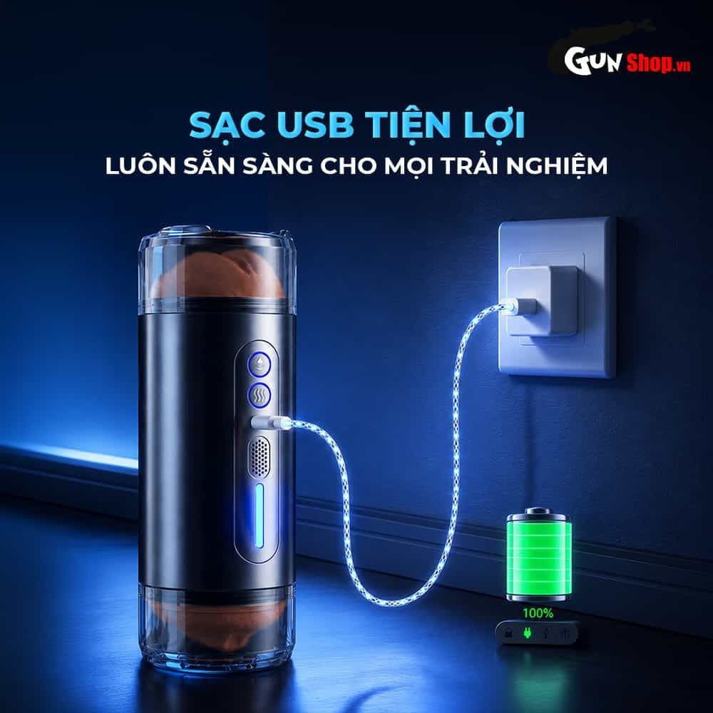 Âm đạo giả 2 đầu Jiuai Holy Grail Cup Black