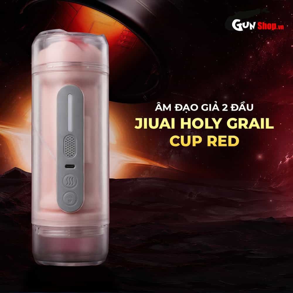 Âm đạo giả 2 đầu Jiuai Holy Grail Cup Red