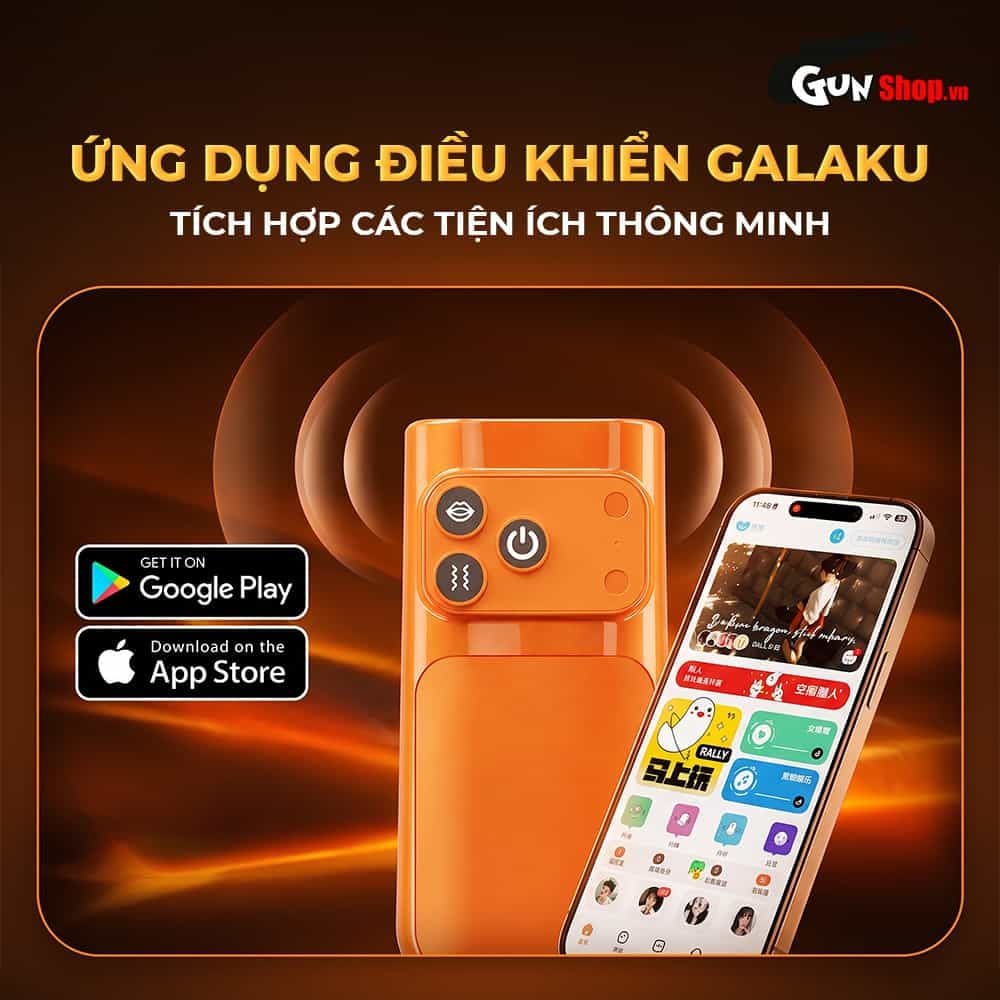 Âm đạo giả đa năng Galaku Sucking Cup 2in1 màu cam