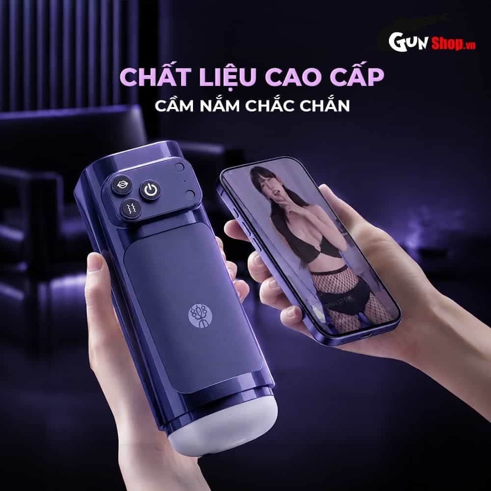 Âm đạo giả đa năng Galaku Sucking Cup 2in1 màu tím than