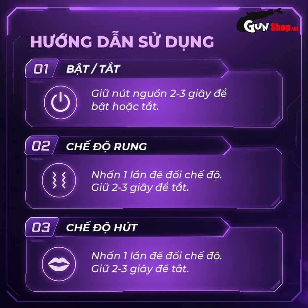 Âm đạo giả đa năng Galaku Sucking Cup 2in1 màu tím than