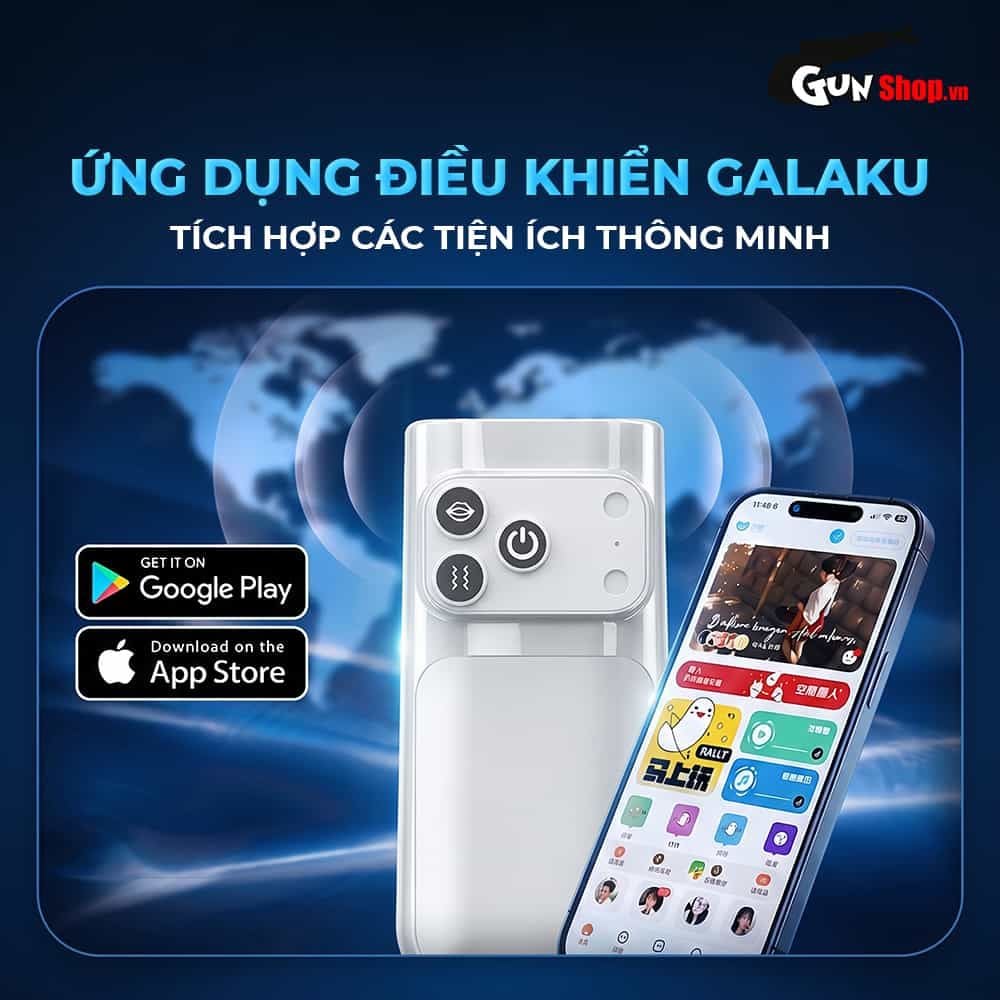 Âm đạo giả đa năng Galaku Sucking Cup 2in1 màu trắng