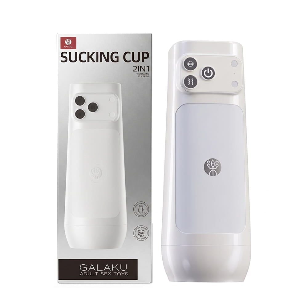 Âm đạo giả đa năng Galaku Sucking Cup 2in1 màu trắng