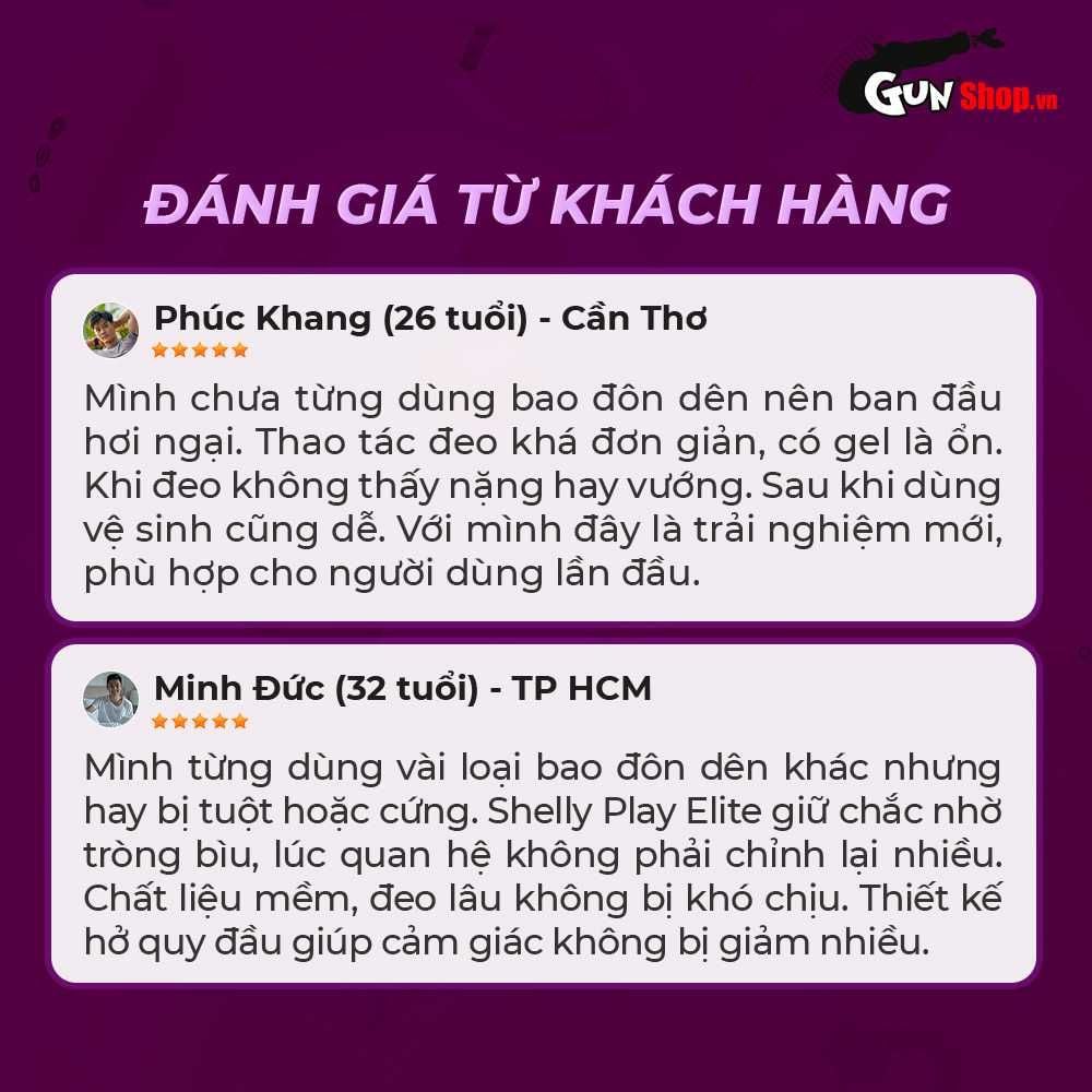Bao cao su đôn dên Shelly Play Elite