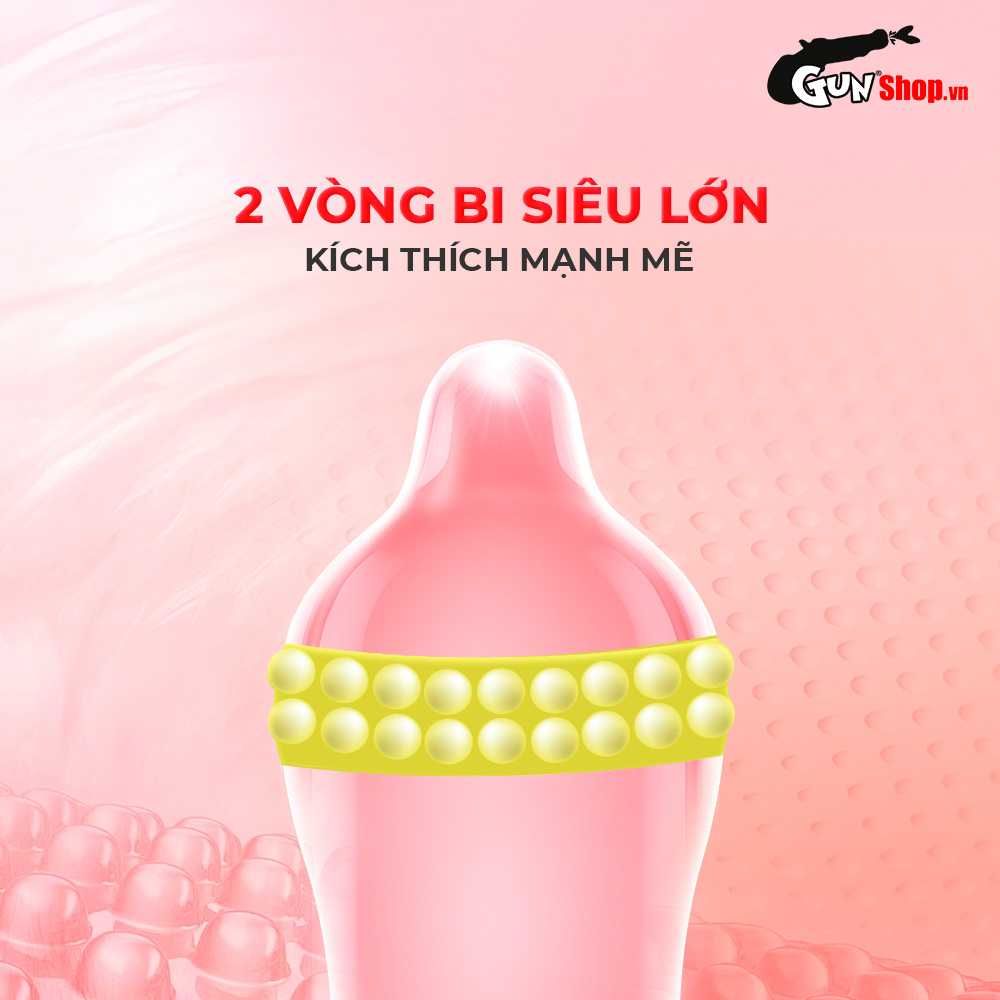 Bao cao su Firon Blaze - Hộp 1 bao 2 vòng bi siêu lớn + 1 bao Firon Rush (Hộp 2 cái)