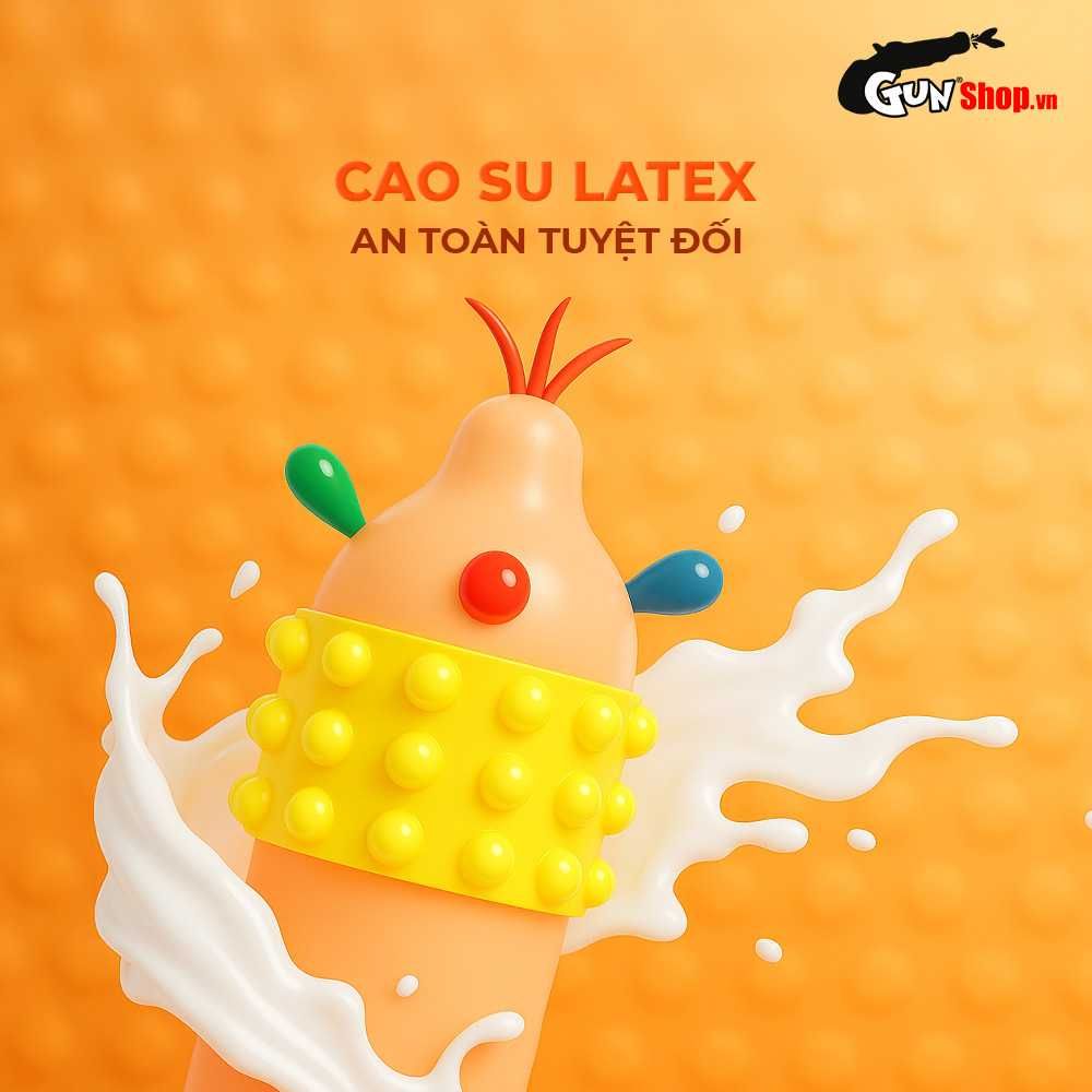 Bao cao su Firon Geon - Hộp 1 bao gai, 3 vòng bi siêu lớn + 1 bao Firon Rush (Hộp 2 cái)