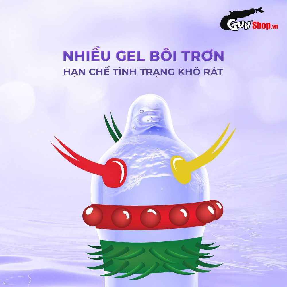 Bao cao su Firon Hydra - Hộp 1 bao nhiều vòng gai, bi siêu lớn + 1 bao Firon Rush (Hộp 2 cái)