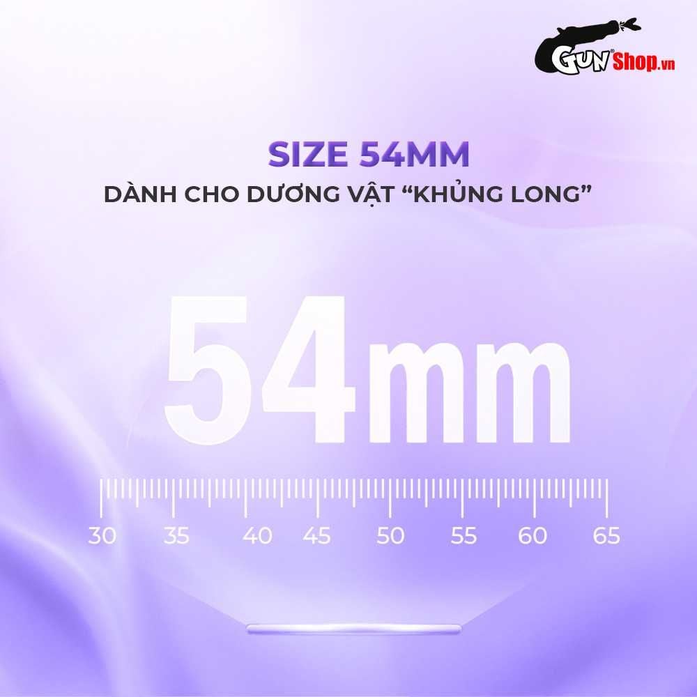 Bao cao su Firon Max 54 - Size 54mm, siêu mỏng, kéo dài thời gian - Hộp 10 cái