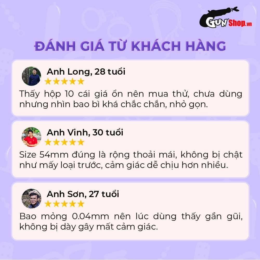 Bao cao su Firon Max 54 - Size 54mm, siêu mỏng, kéo dài thời gian - Hộp 10 cái