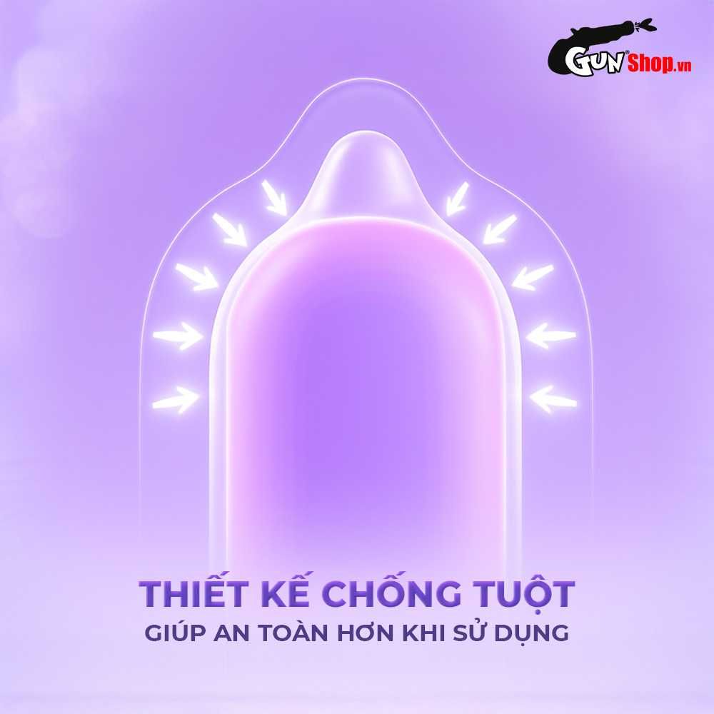 Bao cao su Firon Max 54 - Size 54mm, siêu mỏng, kéo dài thời gian - Hộp 3 cái