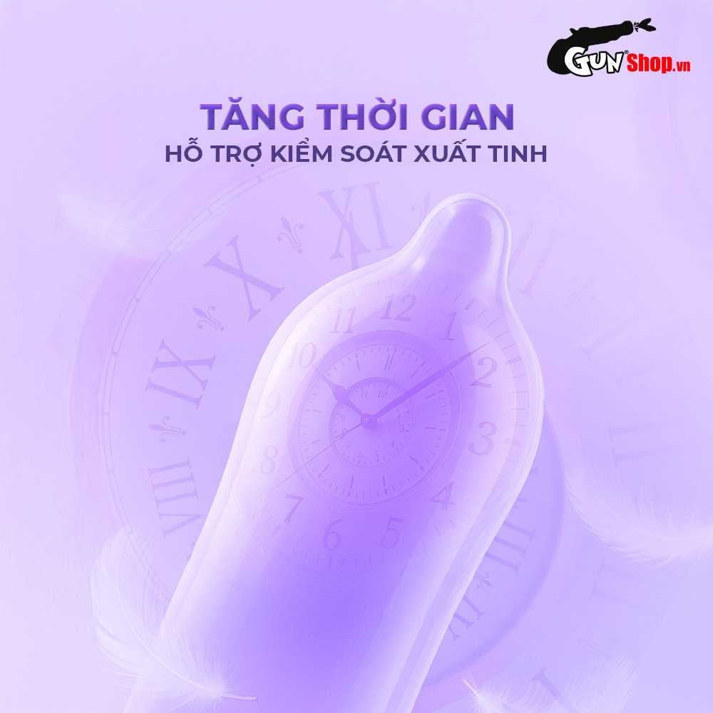 Bao cao su Firon Max 54 - Size 54mm, siêu mỏng, kéo dài thời gian - Hộp 3 cái