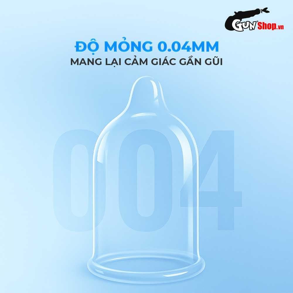 Bao cao su Firon Neo 49 - Size 49mm, siêu mỏng, kéo dài thời gian - Hộp 3 cái